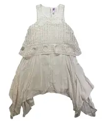 Alya Dress Womens XS White Lace Sleeveless Asymmetrical Scoop Neck‎ layered