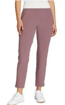 NEW Eddie Bauer Traveler Departure Ankle Pants Lightweight Violet Womens Medium