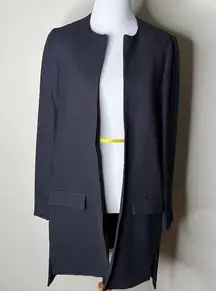 COS  Black Long Open Front Blazer