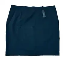 Lane Bryant Ponte Skirt Black Size 28 Stretch Career Workwear NWT