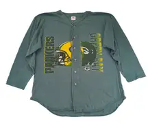 Vintage 1996 Green Bay Packers NFL Game Day Button Down‎ Baseball Jersey Large