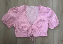 Cotton On Pink Floral Blouse 👚 🌸