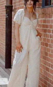 NWOT GINGHAM COTTAGECORE JUMPSUIT