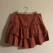 Free People Women's Tiered Skirt in Rust