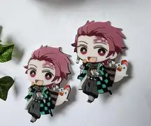 Demon Slayer Boy Acrylic Hair Clips