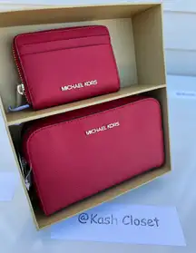 Giftable boxed item wallet & Travel Pouch - Bright Red
