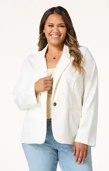 Cato ivory one button blazer size XL new with‎ tags