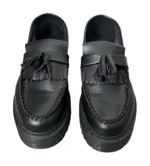Dr. Martens Adrian Vegan Tassel Loafers Black Platform Quad Women’s 8 Modern