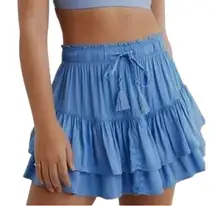 Aerie medium Sweet N Silky tiered ruffle mini skirt SK 3096