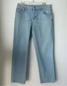 Bill Blass  Vintage 90s Easy Fit High Rise Mom Light Wash Jeans Petite 10P