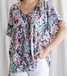 Jodifl Colorful Jungle Dolman Blouse •Medium