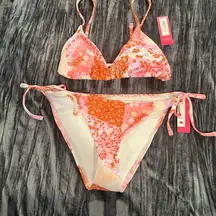 Floral Patchwork Bikini Set Size L by Xhilaration