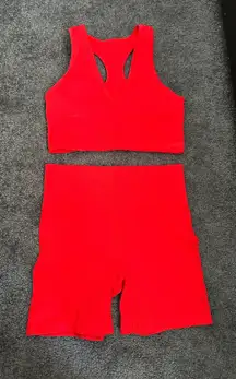 Red workout set