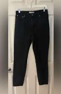 Abercrombie Curve Love High Rise Cotton Blend Skinny Jeans, Black, Size 28/6R