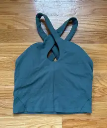 Lululemon Align Halter Neck Crop Tank Top Size 2 Green