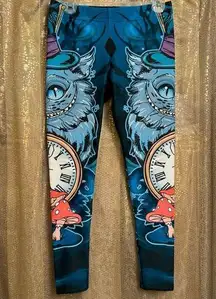 Gearbunch Womens Alice In Wonderland Cheshire Cat Leggings Large