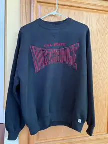 Vintage Cal State Northridge embroidered crewneck black
