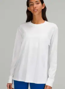 Lululemon white all yours long sleeve size 8/10