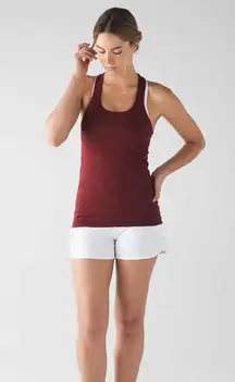 Lululemon Swiftly Tech Tank Top True Red Black Heathered Size 6