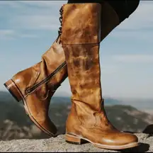 Freebird by Steven Cyn Brown Leather Knee-High Boots size 8