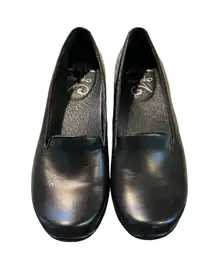 Olivia Black Leather Loafer Size 37 US 6.5 7