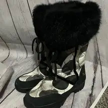 Coach Sasha Winter Boots - Black White - 5.5