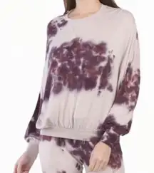 Young Fabulous & Broke Juliet Tie Dye Raisin Purple Mauve Sweatsuit Size Small