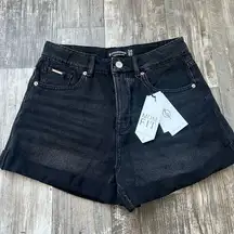 Black  Mom fit jean shorts