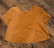 Suede Cropped Top