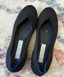 Rothy’s The Ballet Flat Black Slip On Shoe Women’s 7.5 **Missing Insoles**