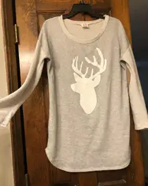 Sz med boutique deer  tunic by wanna b