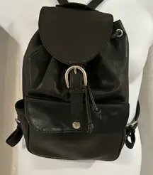 EDDIE BAUER VINTAGE LEATHER BACKPACK/ Purse