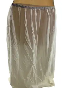 Vintage Lorraine Half Slip Nylon Ivory Lace Trim L Medium
