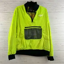 Forever 21 Speedo Reversible Yellow and Tie Dye Pullover Windbreaker Size L