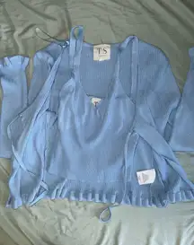 Twine & String ribbed Cardigan & cami set