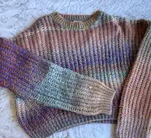 BDG Urban Outfitters Colorful Gradient Cropped Sweater