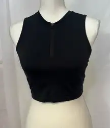 Nike Black Zip-Up Crop Top