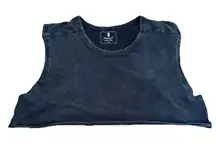 NWOT FP Movement Women's Washed Black Sleeveless Shirt Size Medium Cropped