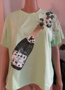 Queen Of Sparkles Shamrock Tee