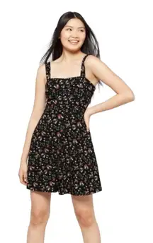 Stitch Fix Nine Britton Black Floral Dress Women's Medium