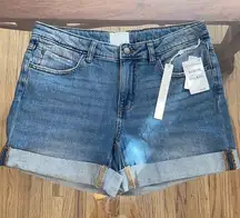 Caslon Denim boyfriend jean shorts size 27 NWT 99% cotton