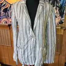 Sanctuary Linen Blend Striped Blazer medium