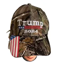 2024 Election Trump GOP Woods Baseball Cap NIP OSFM