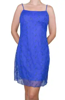 Vintage 90s Purple Sparkly Mini Dress