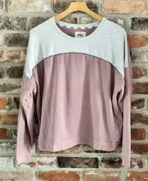 Madewell MWL Brushed Cotton Colorblock Easy Going Sweatshirt, L