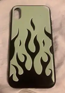 Green Fire iPhone Xr Case