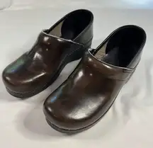 Dansko Professional Leather Brown Clog Size 41 EU 10.5-11 Slip On Ortho Classic