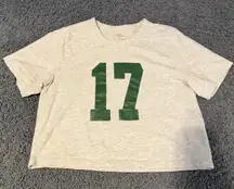 cotton on cropped green and gray 17 tee