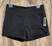 Vintage 2000s Bullhead Denim Black High Rise Pull On Short Shorts 9 NWT