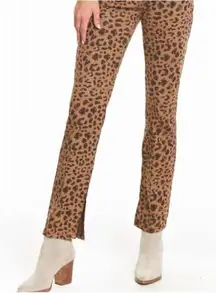 TRU LUXE leopard print hi waist straight jean in brown animal print NWT‎ size 12